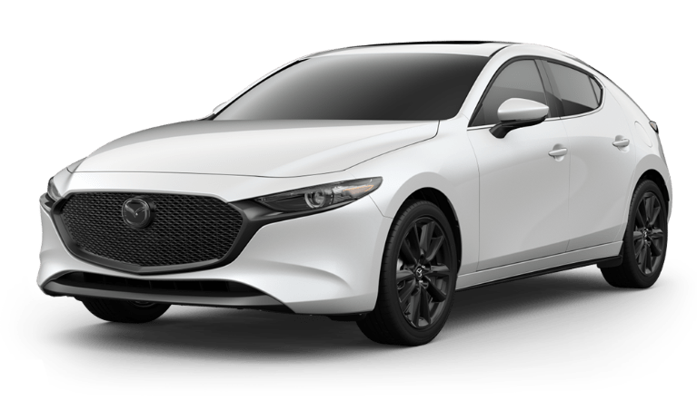 2021 Mazda3 Hatchback Snowflake White Pearl Mica | Knudtsen Foothills Mazda in Spokane WA