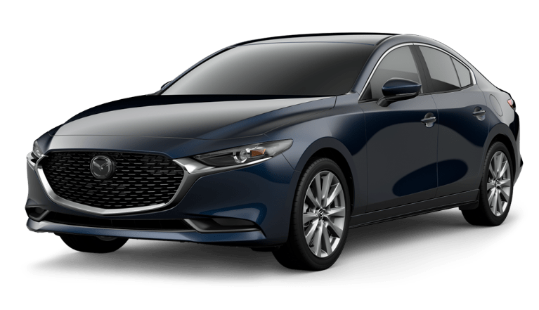 2021 Mazda3 Sedan Deep Crystal Blue Mica | Knudtsen Foothills Mazda in Spokane WA