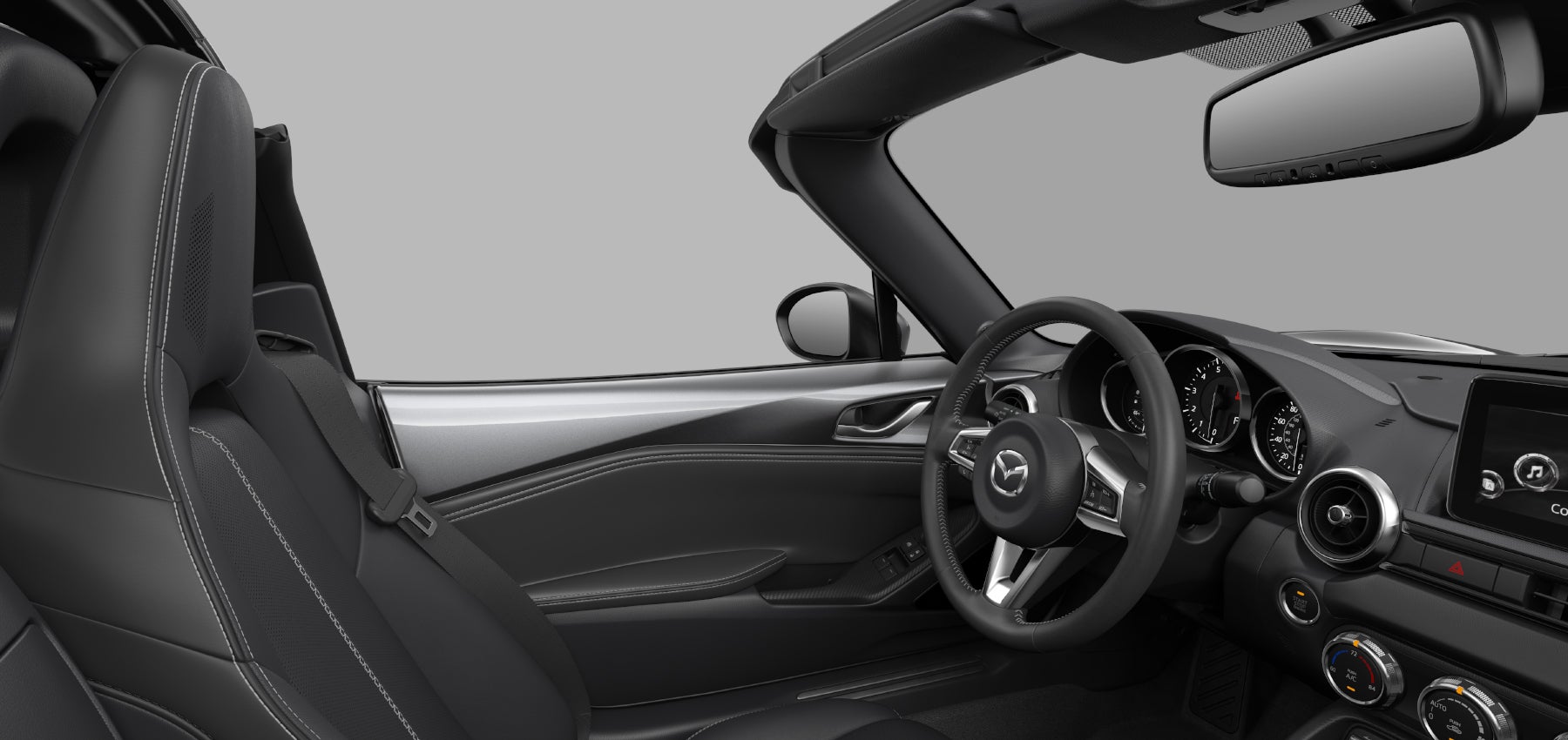 2022 Mazda MX5 Miata RF Grand Touring Interior Black Leather | Knudtsen Foothills Mazda in Spokane WA