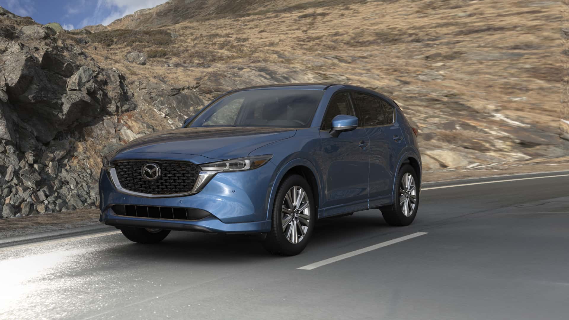 2023 Mazda CX-5 2.5 Turbo Signature Eternal Blue Mica | Knudtsen Foothills Mazda in Spokane WA