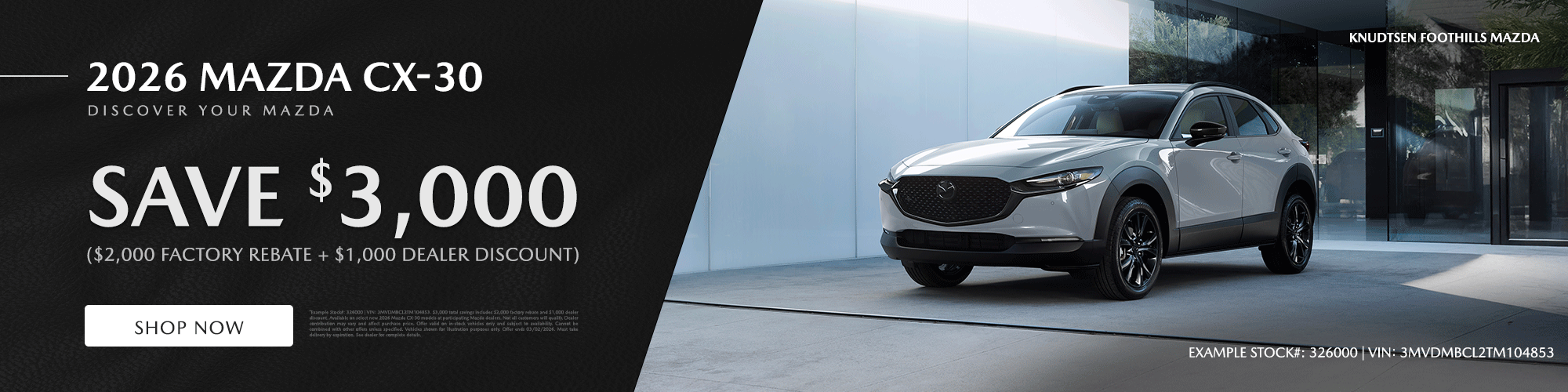 2026 Mazda CX-30 Save $3000