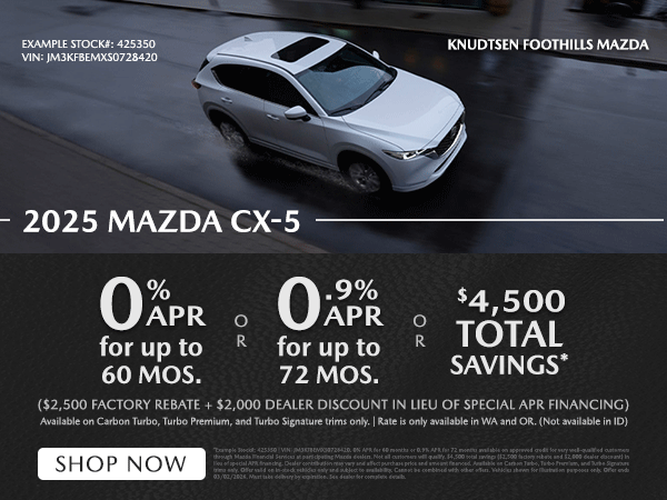 2025 Mazda CX-5 Save up to $4500