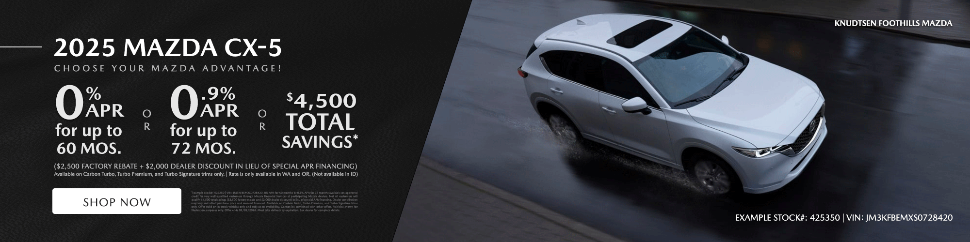 2025 Mazda CX-5 Save $4500