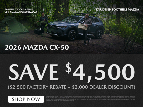 2026 Mazda CX-50 Save $4500