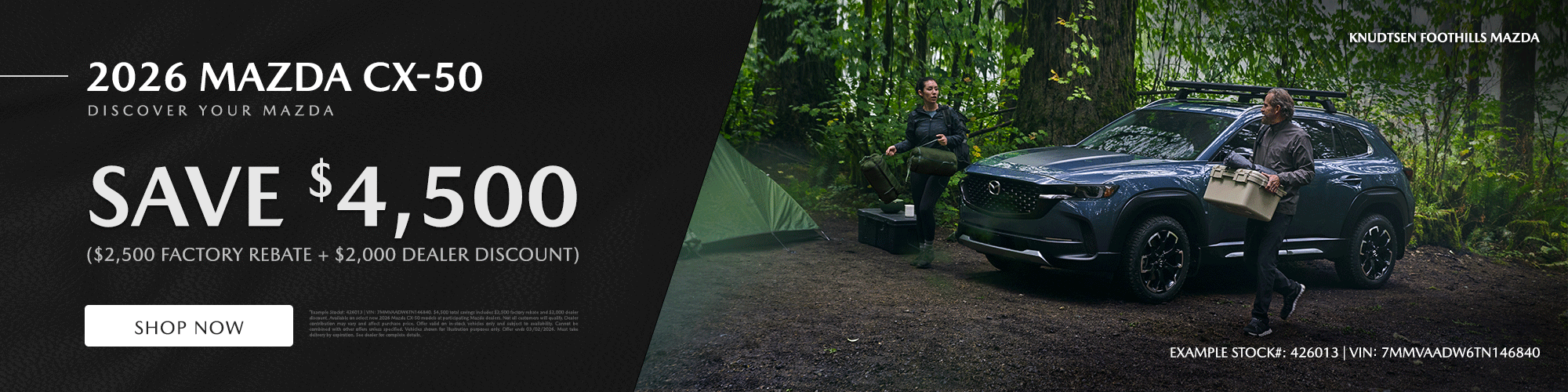 Save $4500 26 Mazda CX 50 Save $500